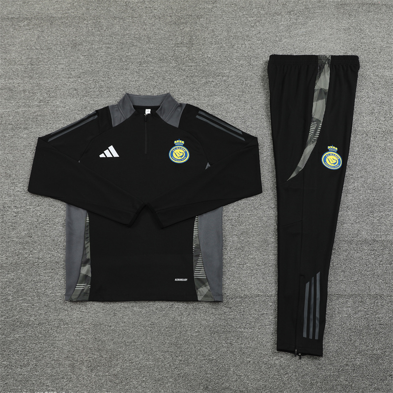 Al Nassr Riyadh Victory 24-25 Long Sleeve Training Set - Black - UnitedFutballJersey