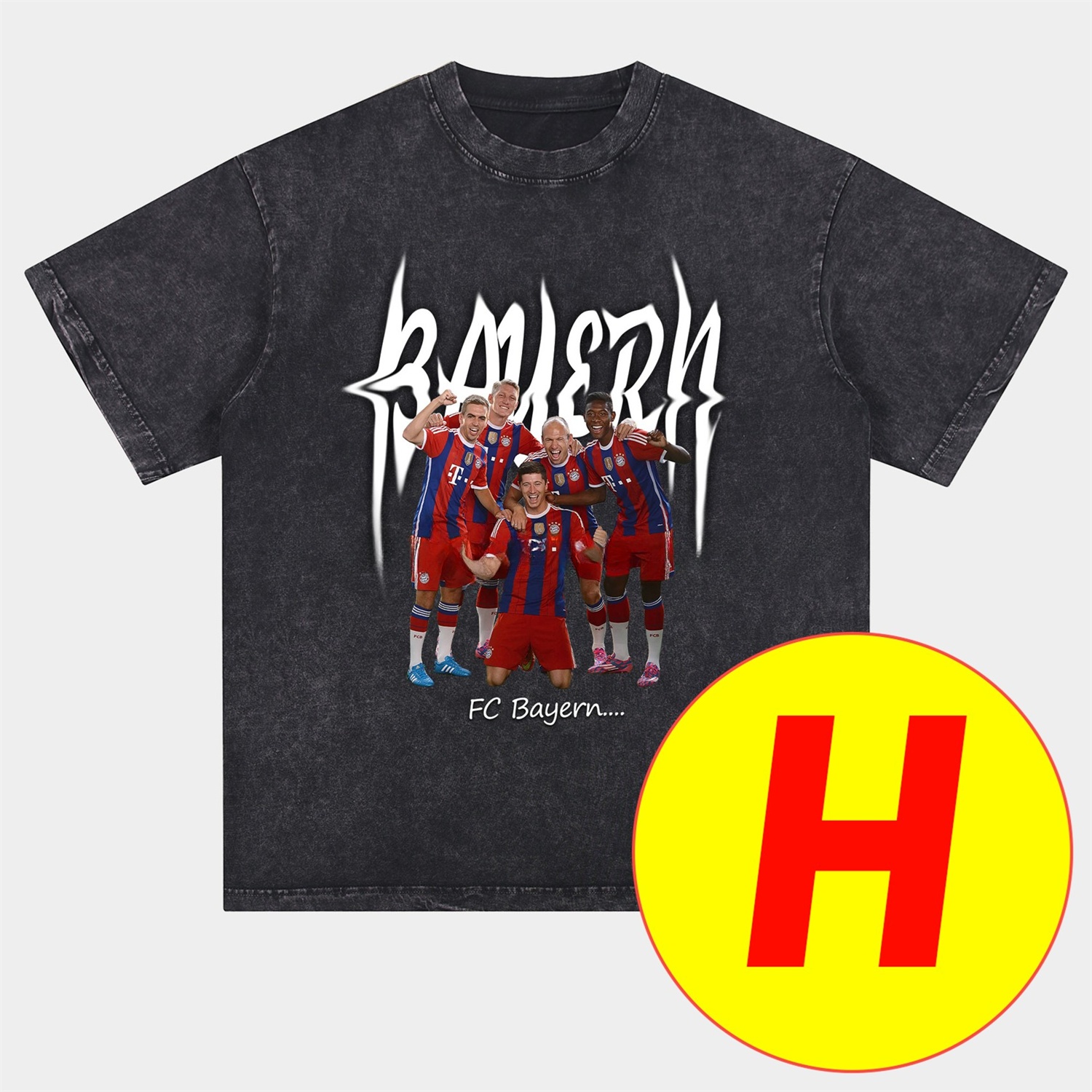 Bayern Munich 2025 125th Anniversary Memory Fragments Oversized Washed T-Shirt - UnitedFutballJersey