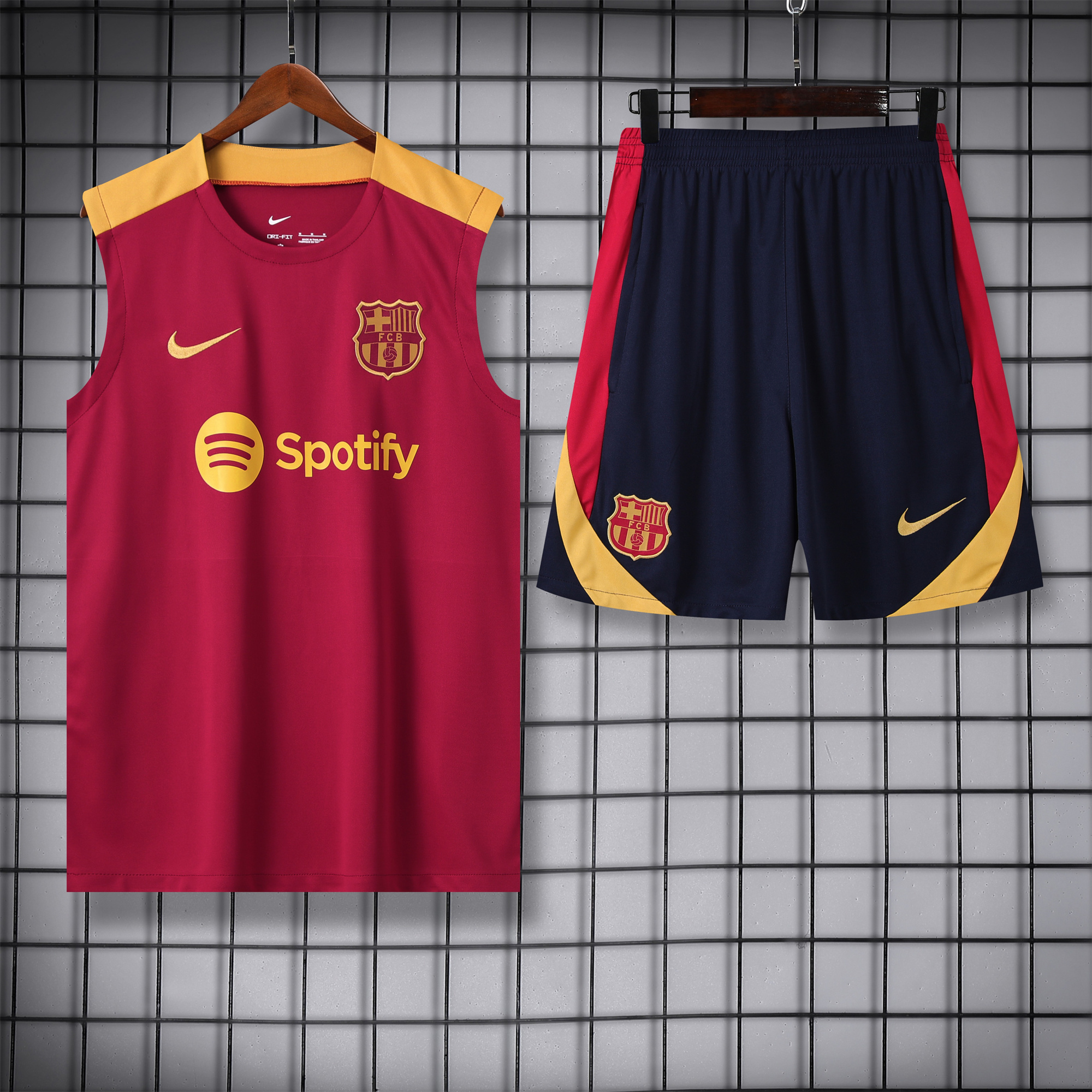 Barcelona 24-25 Training Vest Suit - Red - UnitedFutballJersey