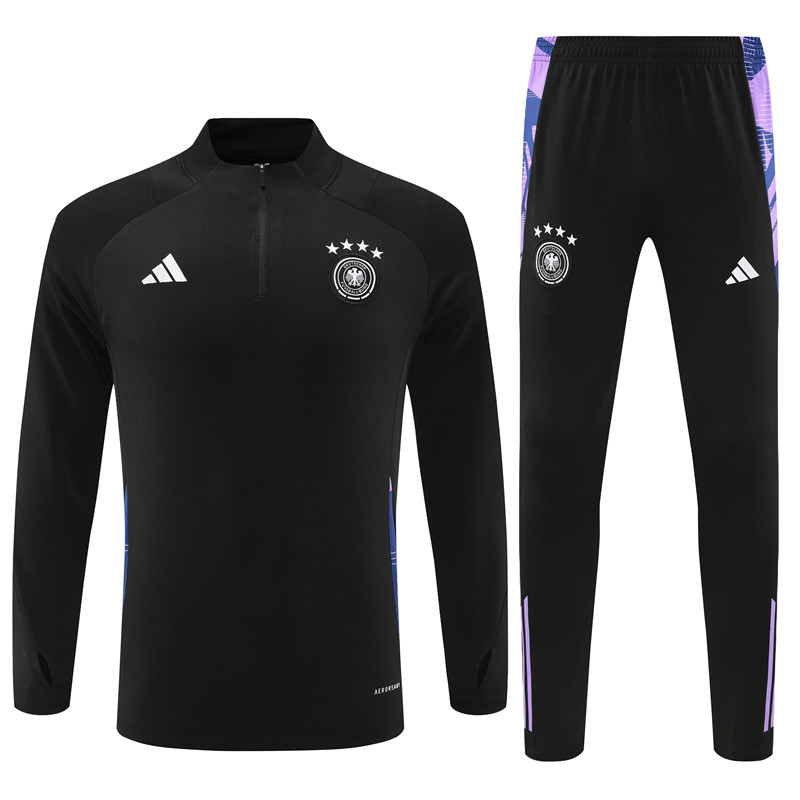 Germany 2024 Long Sleeve Training Set - Black - UnitedFutballJersey