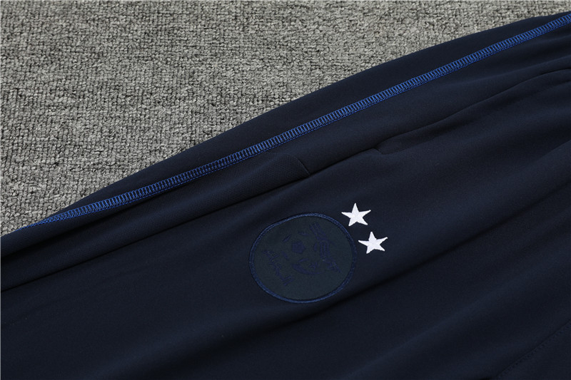 Algeria 23-24 Kids Long Sleeve Training Set Black and Blue - UnitedFutballJersey