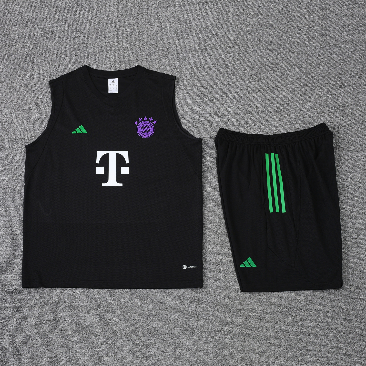 23-24 Bayern Munich Black Training Vest Suit - UnitedFutballJersey