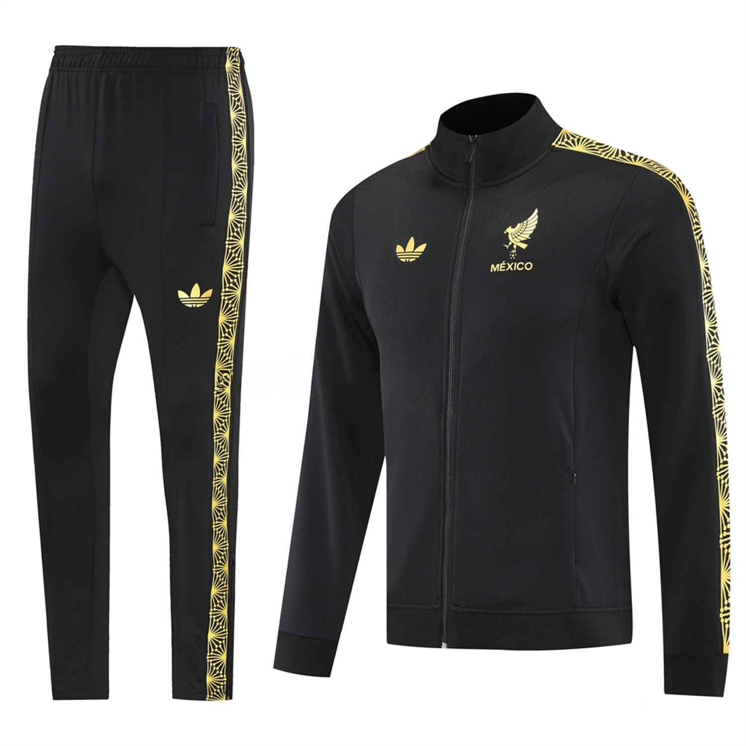 Mexico 2025 Gold Cup Jacket Training Tracksuit - Black Top & Pants - UnitedFutballJersey
