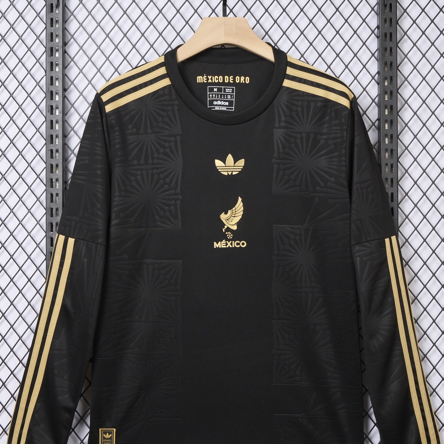Mexico 2025 Gold Cup Black Long Sleeves Jersey - Fans Version - UnitedFutballJersey
