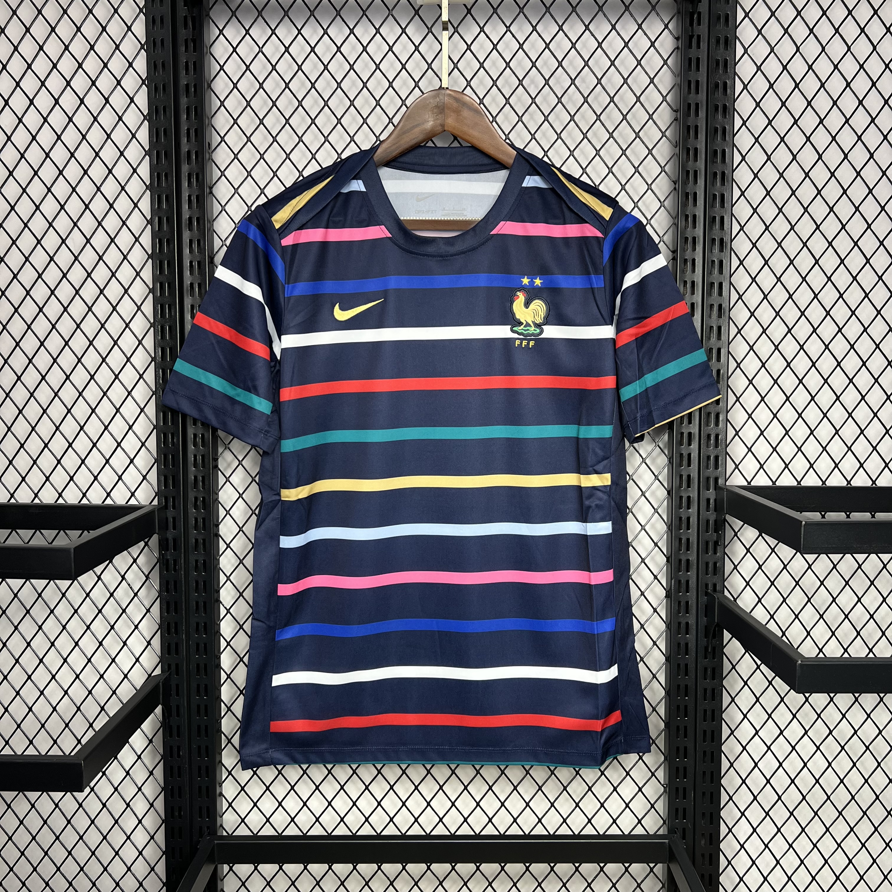 France 24-25 Pre-match Training Jersey - Fans Version - UnitedFutballJersey