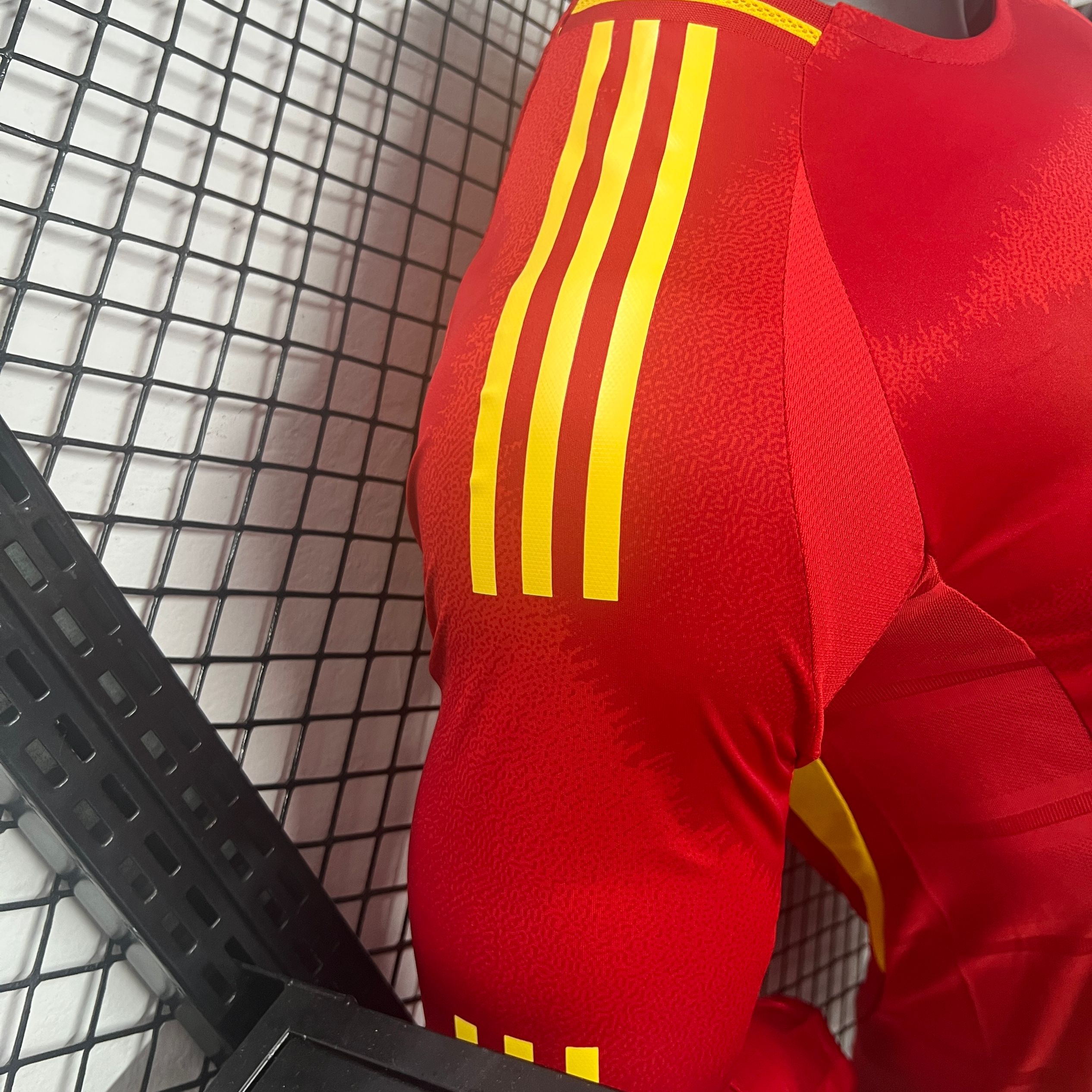 Spain 2024 Home Stadium Long Sleeve Jersey - Player Version - UnitedFutballJersey