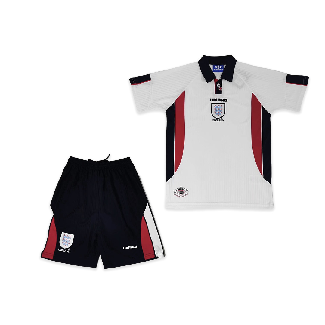 Retro England 1998 Home Stadium Kids Kit - UnitedFutballJersey