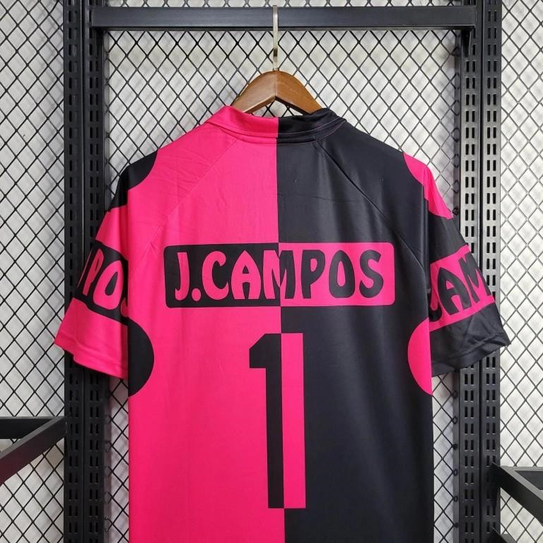Retro Mexico 1998 World Cup Goalkeeper Pink Black Jersey - UnitedFutballJersey