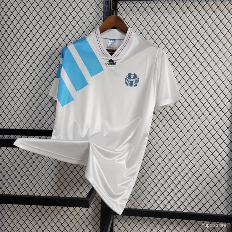 Retro Marseille 1992-93 European Home Jersey - UnitedFutballJersey