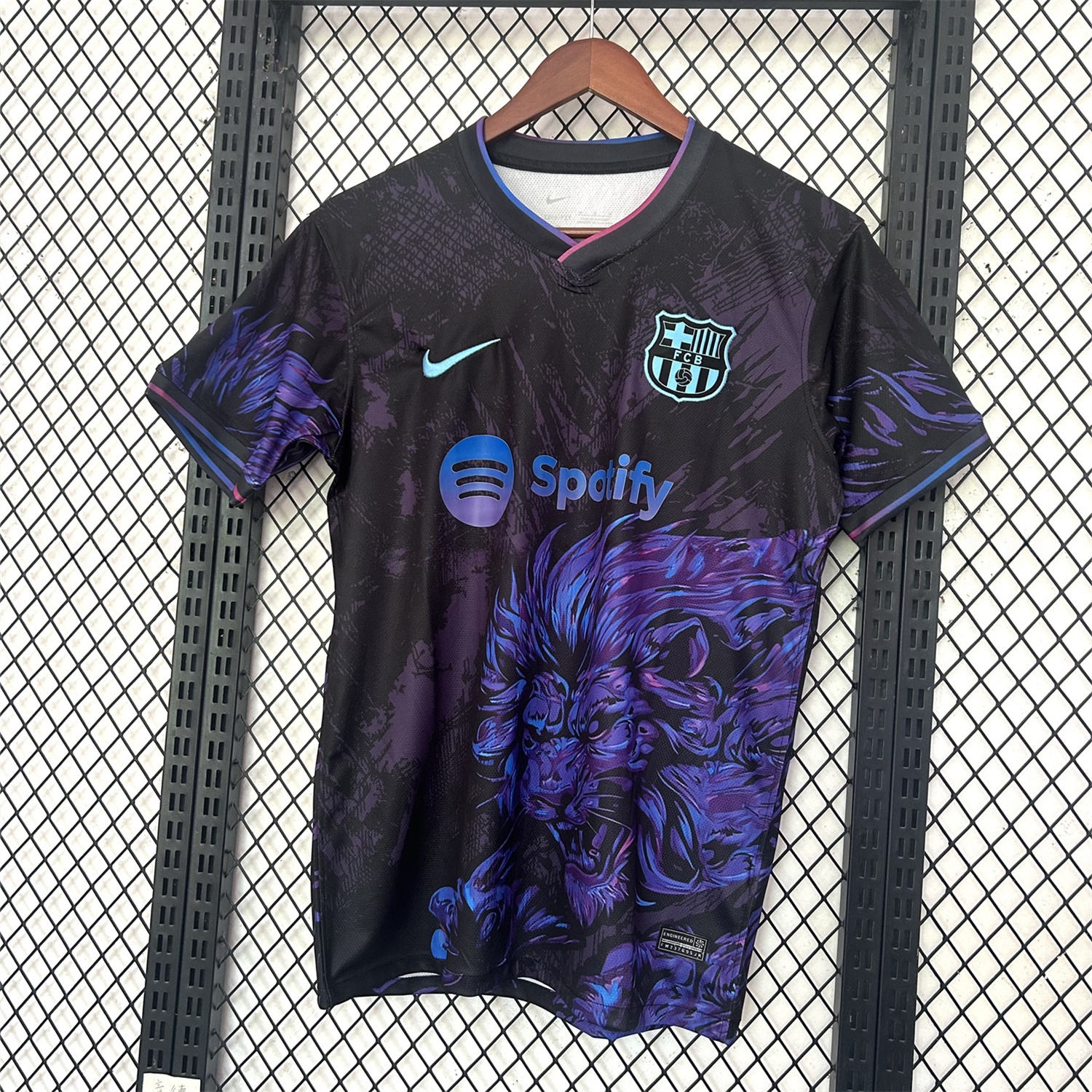 Barcelona 25-26 Purple Lion Black Jersey - Fans Version - UnitedFutballJersey