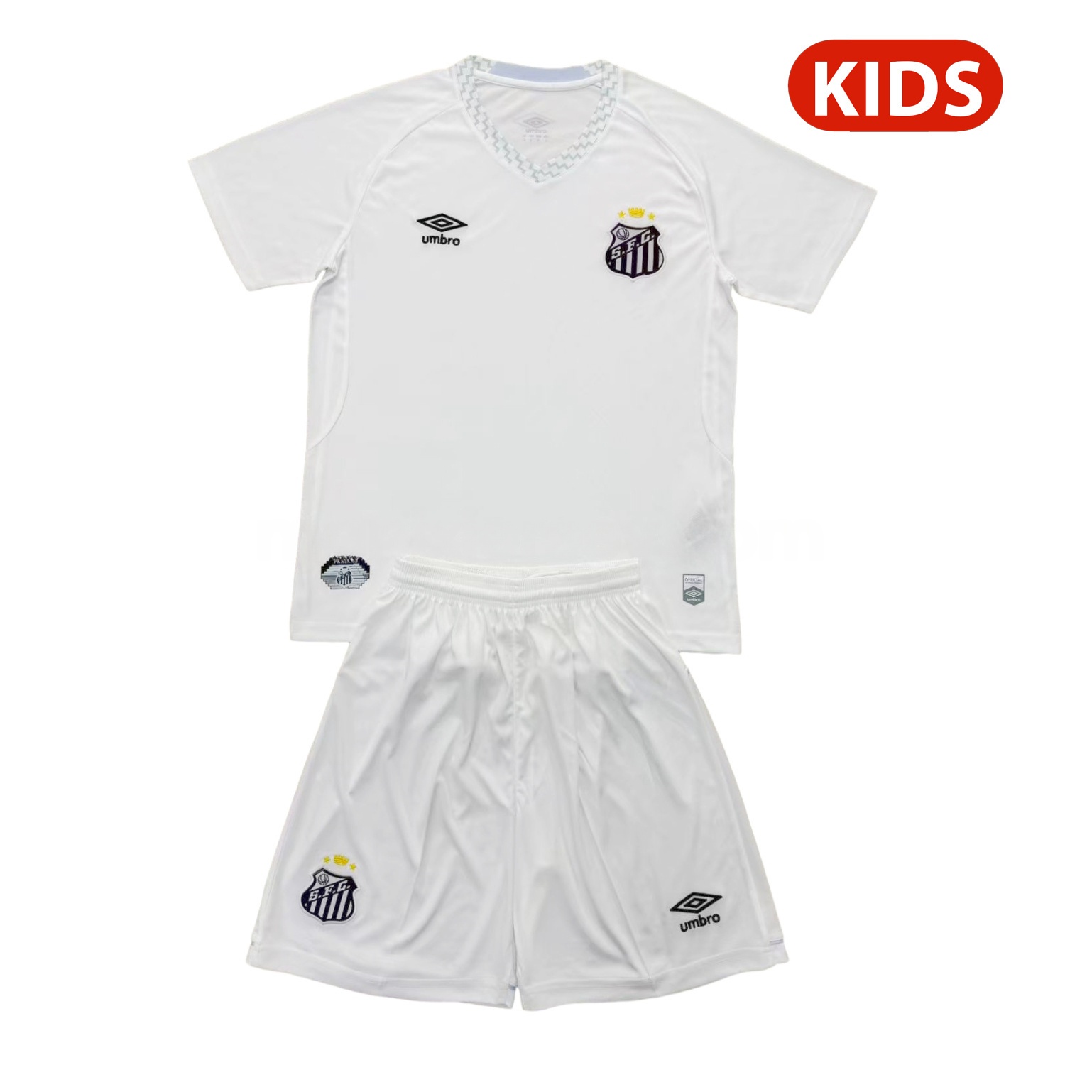 Santos 25-26 Home Unsponsored Kids Kit - UnitedFutballJersey