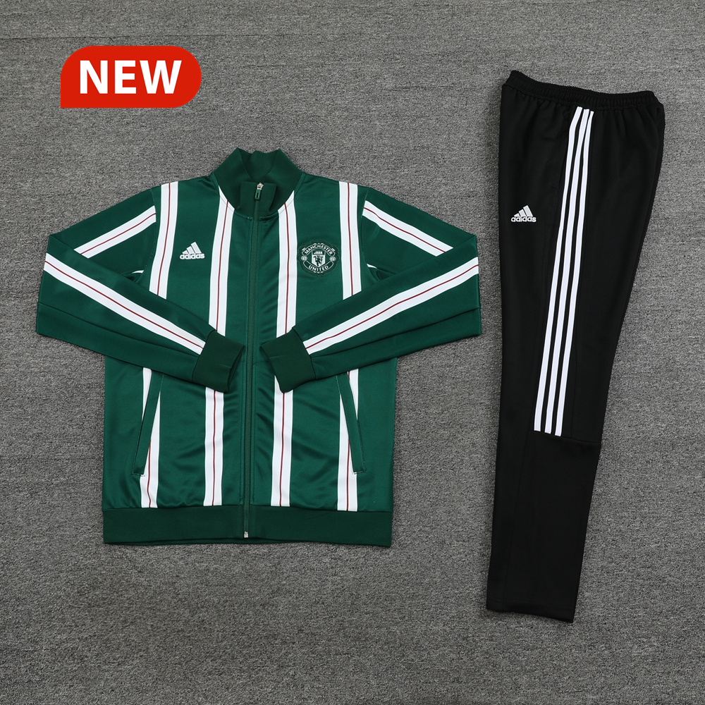 Manchester United 23-24 Jacket Training Tracksuit - Green - UnitedFutballJersey