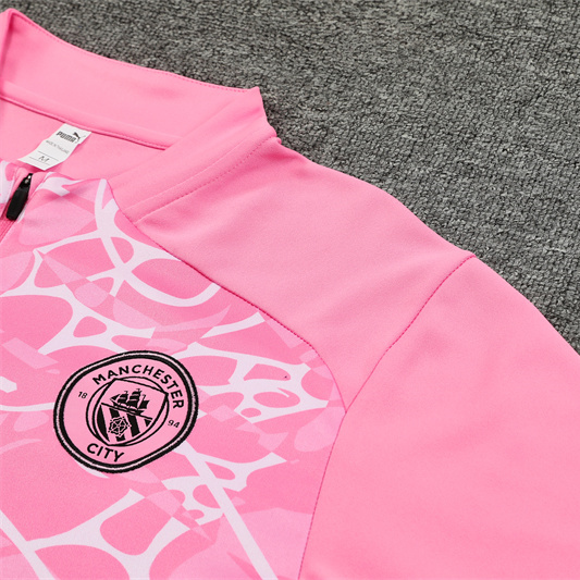 Manchester City 24-25 Long Sleeve Training Set - Pink - UnitedFutballJersey
