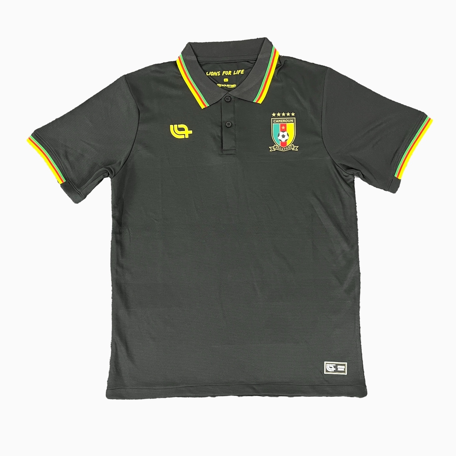 Cameroon 25-26 Black Polo Training Jersey - Fans Version - UnitedFutballJersey