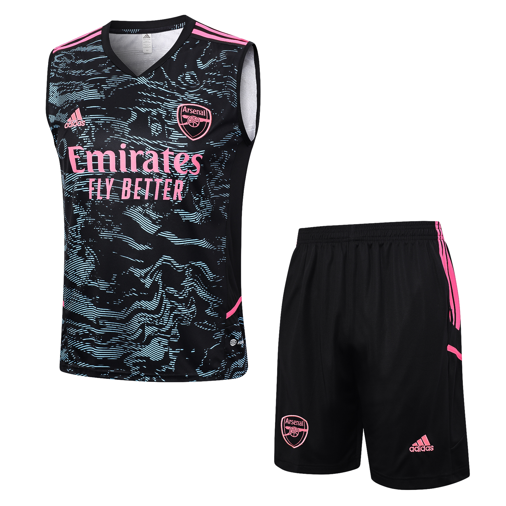 Arsenal 23-24 New Black Training Vest Suit - UnitedFutballJersey