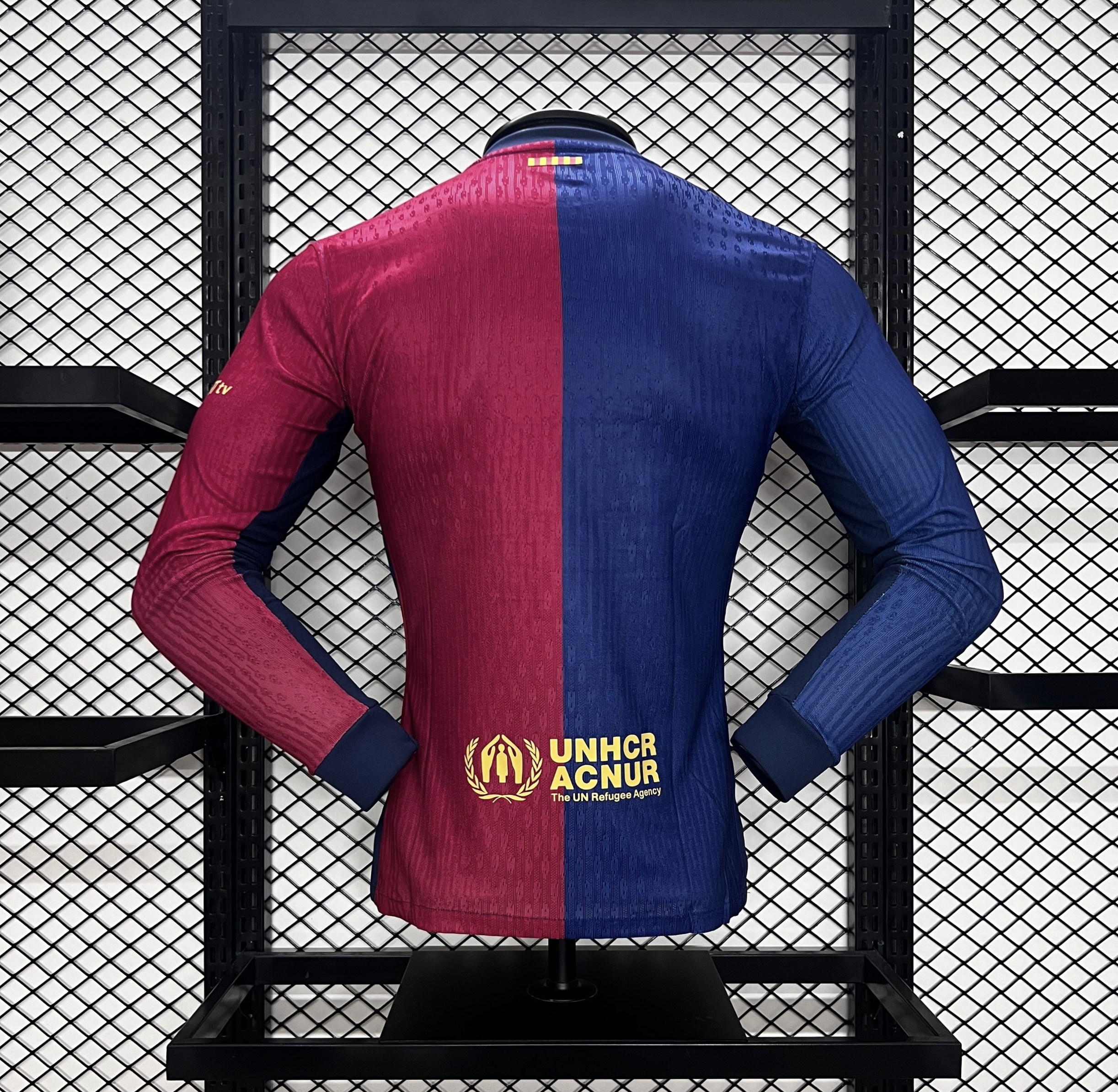 Barcelona 24-25 Home Long Sleeve Jersey with Big Logo - Player Version - UnitedFutballJersey