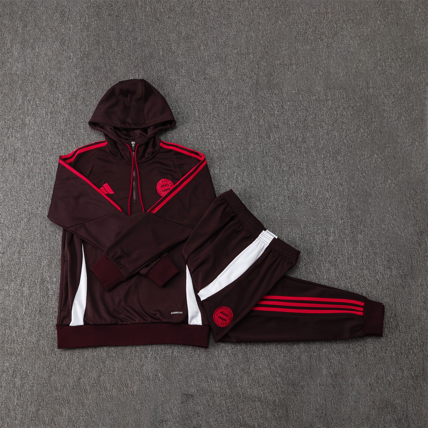 Bayern Munich 24-25 Long Sleeve Training Set - Dark Red - UnitedFutballJersey