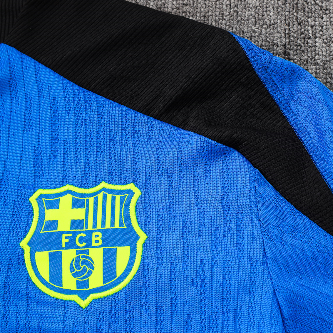 B.A.R.S.A 24-25 Long Sleeve Training Set - Player Version - Blue Top and Black Pants - UnitedFutballJersey
