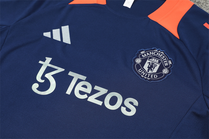 Manchester United 24-25 Short-Sleeve Training Set - Deep Blue - UnitedFutballJersey