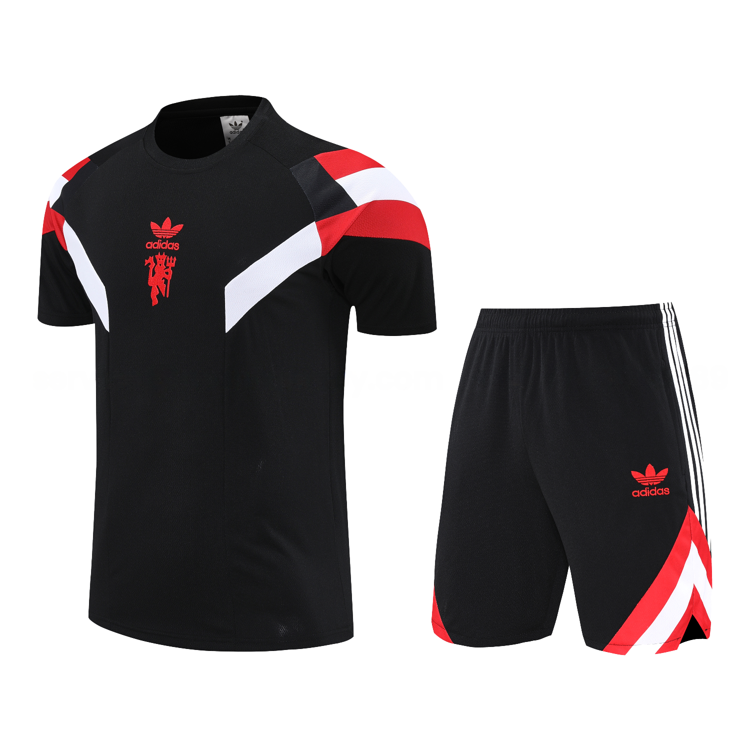 C.H.E.L.S.E.A 25-26 Short-Sleeve Training Set - Black Top & Black Shorts - UnitedFutballJersey