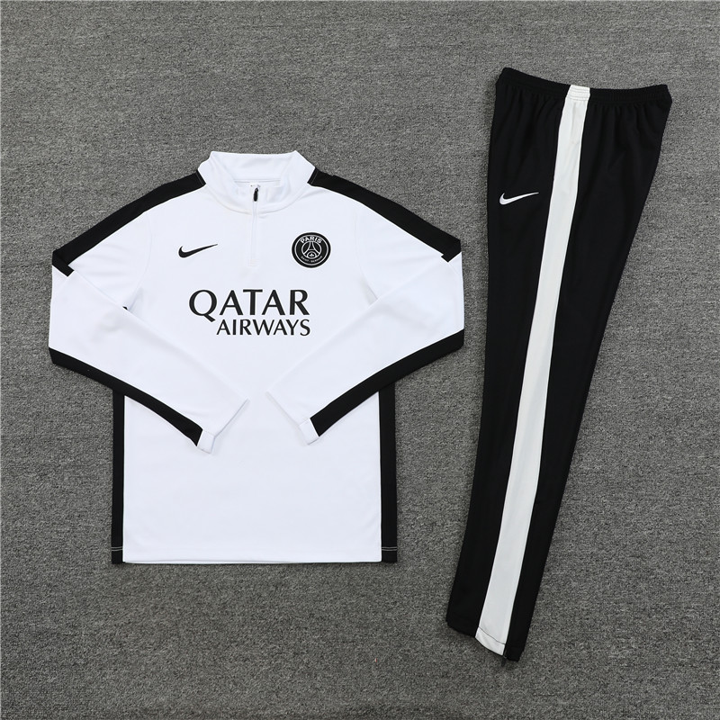 Paris Saint-Germain PSG 23-24 Long Sleeve Training Set -White - UnitedFutballJersey