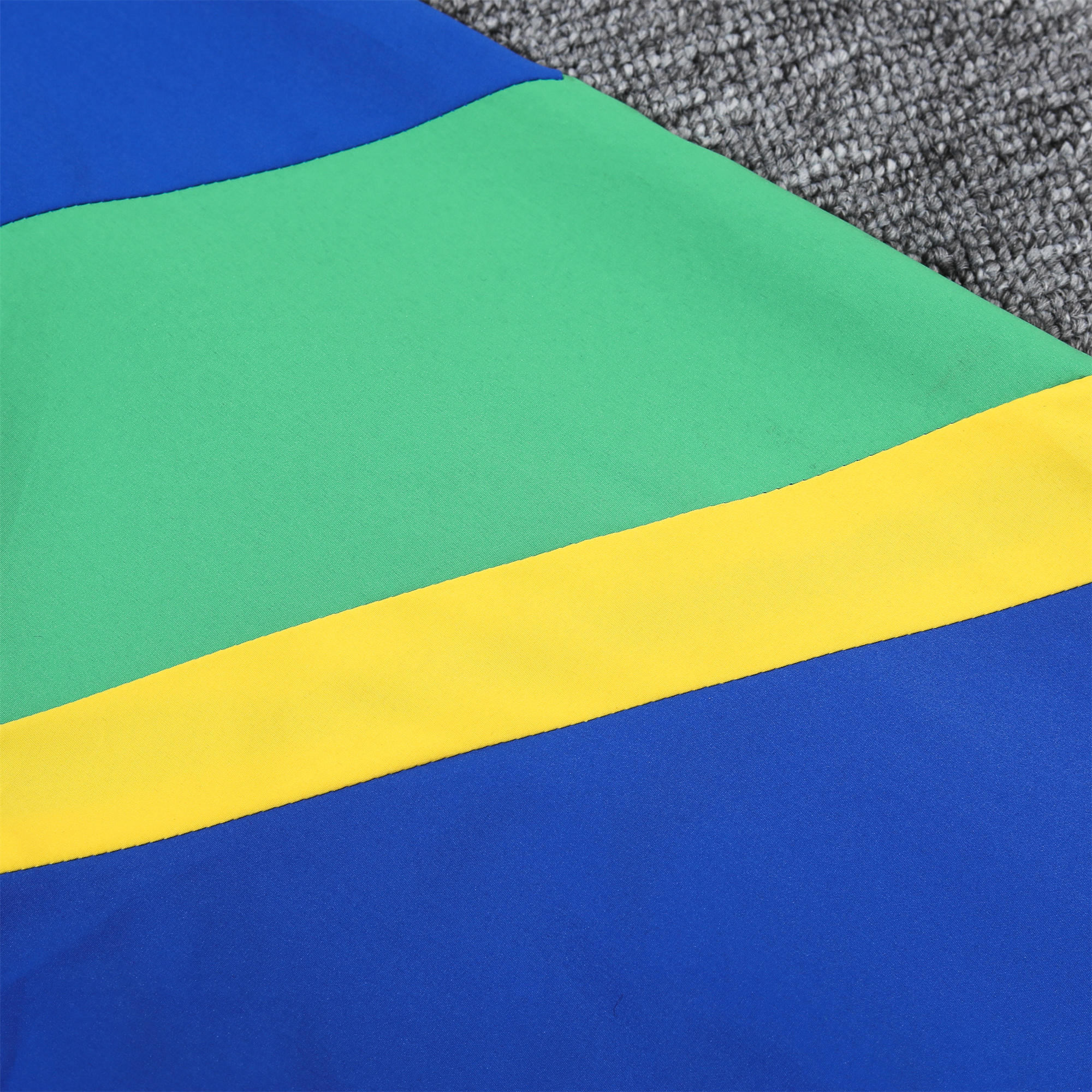 Brazil 2024 National Team Anthem Blue Hooded Windbreaker - Player Version - UnitedFutballJersey