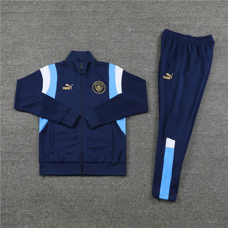 Manchester City 23-24 Jacket Training Tracksuit - Blue - UnitedFutballJersey