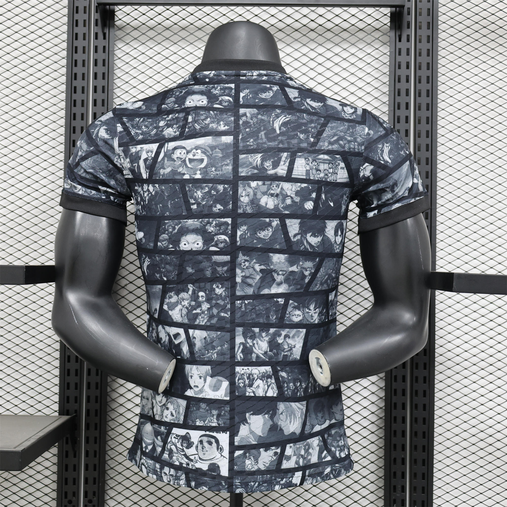 Japan 2024 Black Doraemon Grid Jersey - Player Version - UnitedFutballJersey