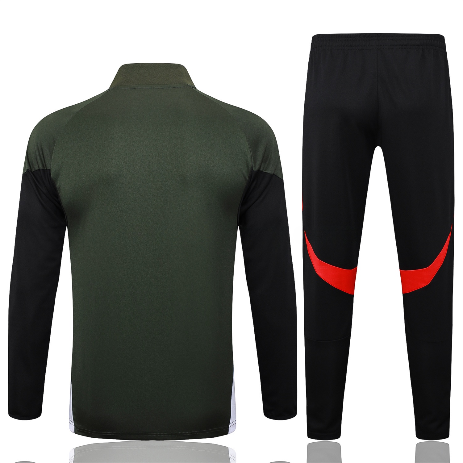 Bayern Munich 25-26 Jacket Training Tracksuit - Army Green Top and Black Pants - UnitedFutballJersey