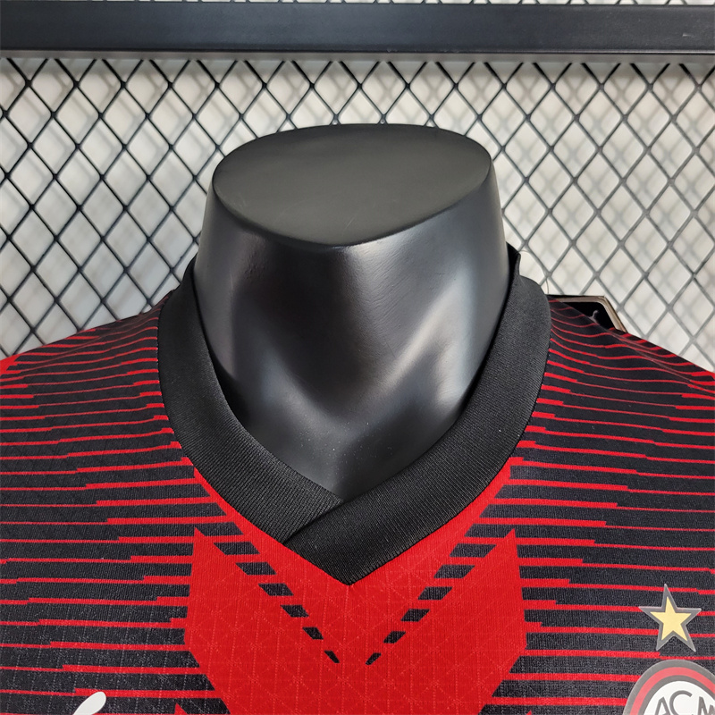 AC Milan 23-24 Home Stadium Jersey - Player Version - UnitedFutballJersey