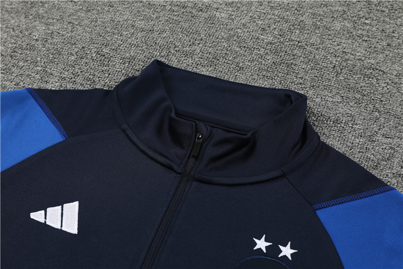 Algeria 23-24 Long Sleeve Training Set -Black and Blue - UnitedFutballJersey