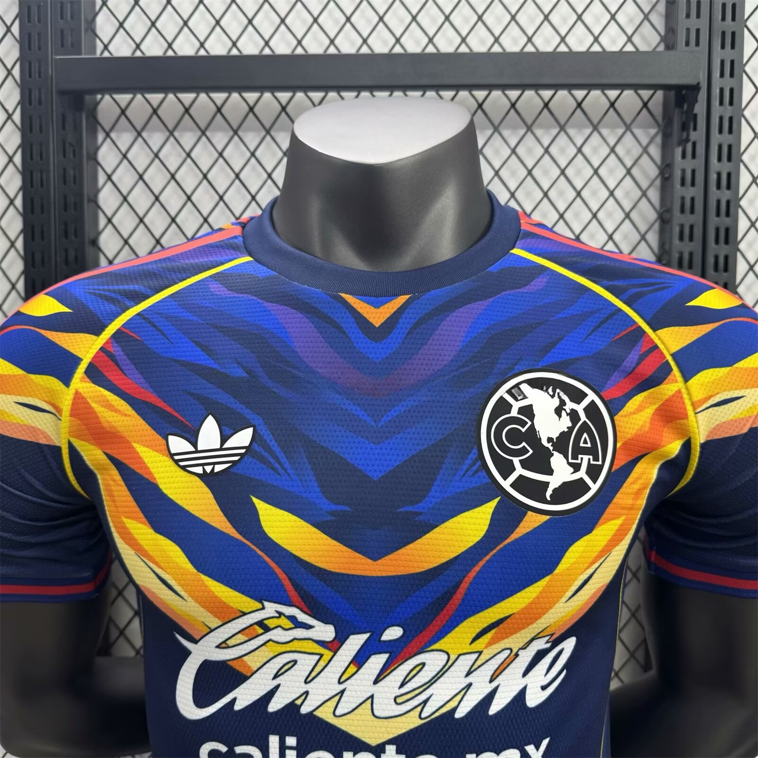 Club América 25-26 V-Shaped Camouflage Pattern Deep Blue Jersey - Player Version - UnitedFutballJersey