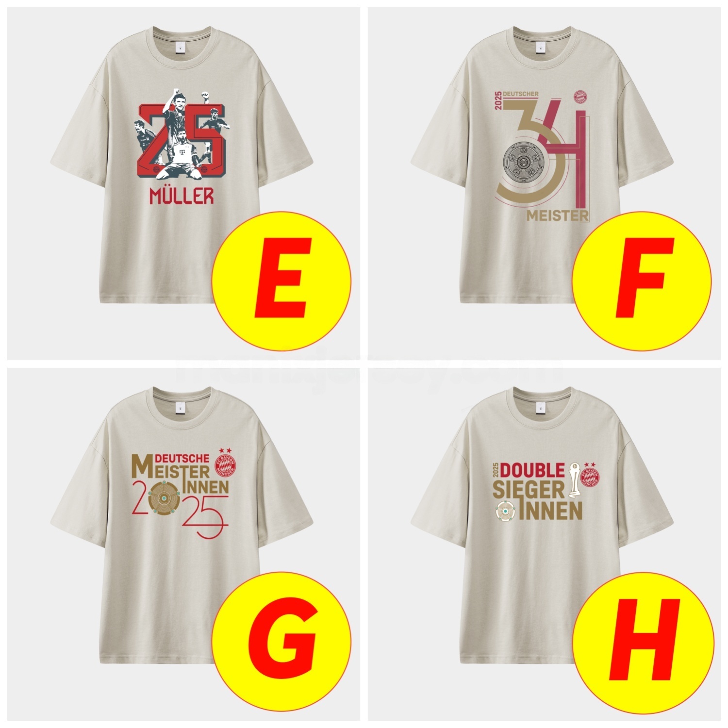 Bayern Munich Bundesliga Champions Deutscher Meister 2025 Unisex Pure Cotton T-shirt - UnitedFutballJersey