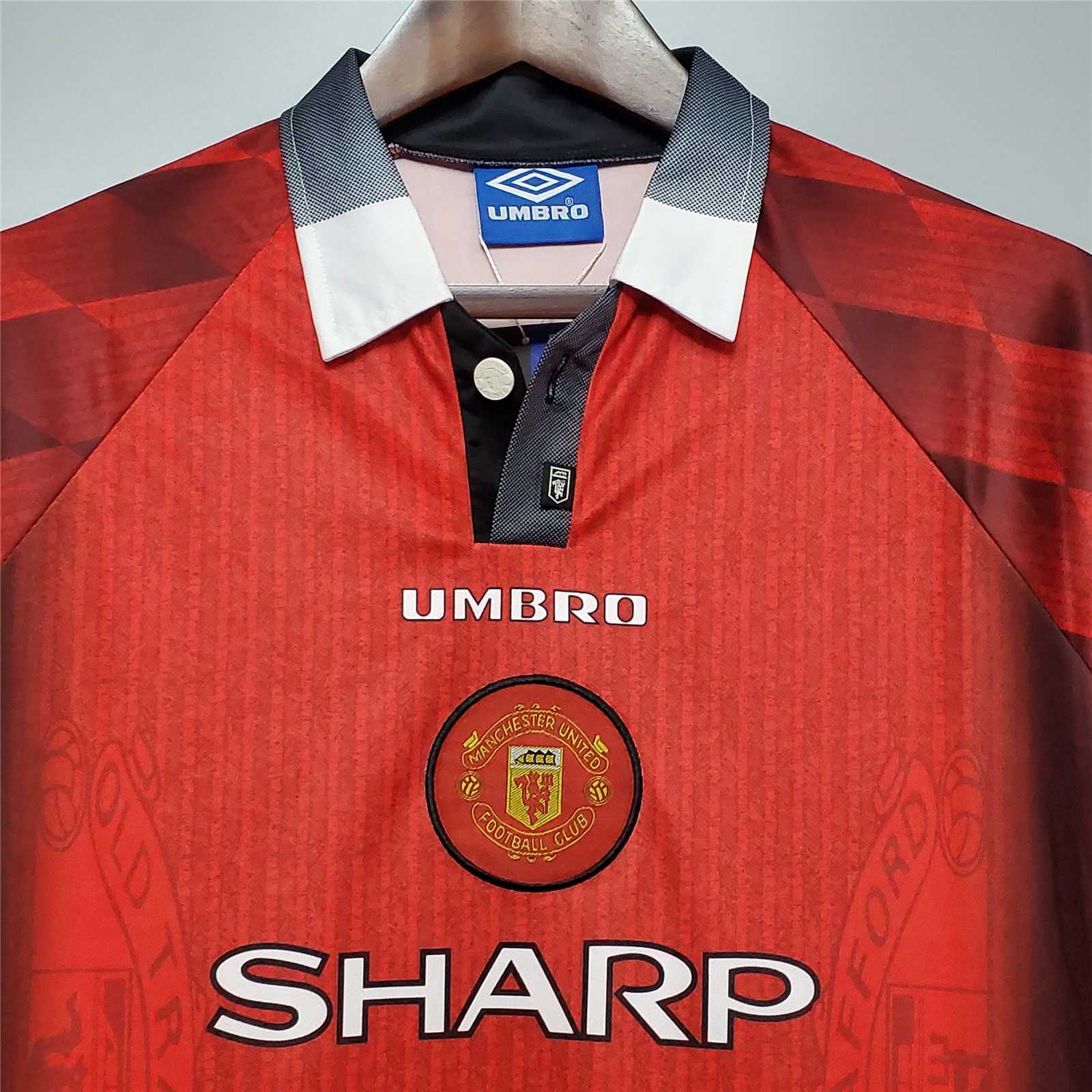 Manchester United Retro 96-97 Home Long Sleeve Jersey - UnitedFutballJersey