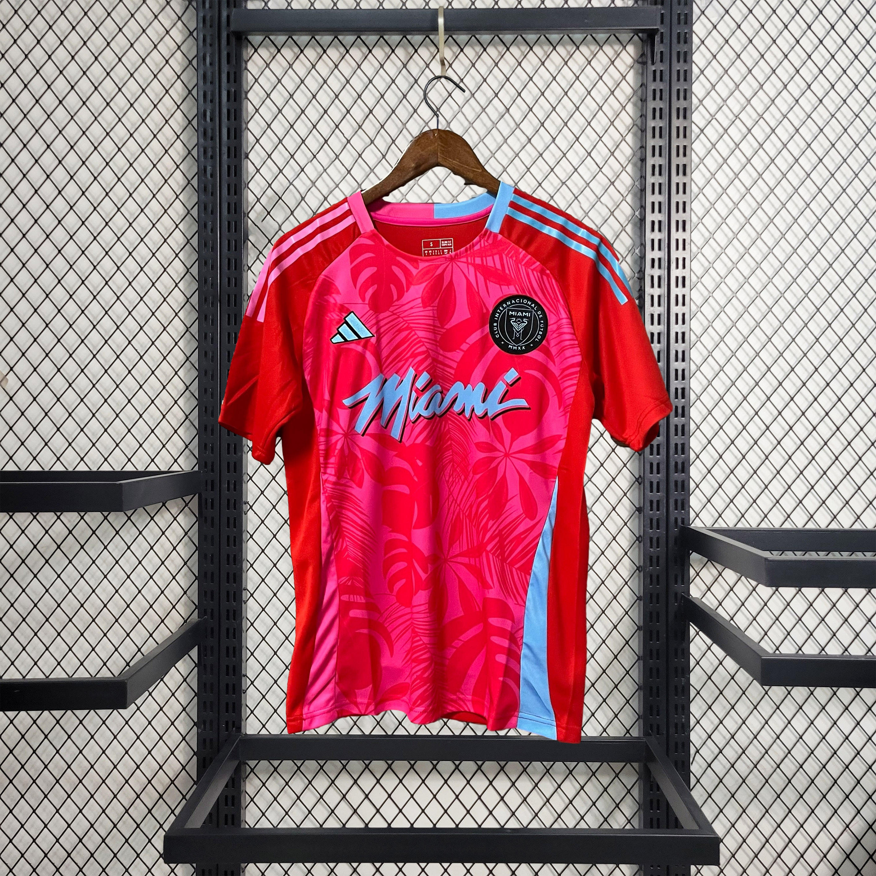 INT M.A.M 24-25 Pink Red Leaves Special Edition Jersey - Fans Version - UnitedFutballJersey