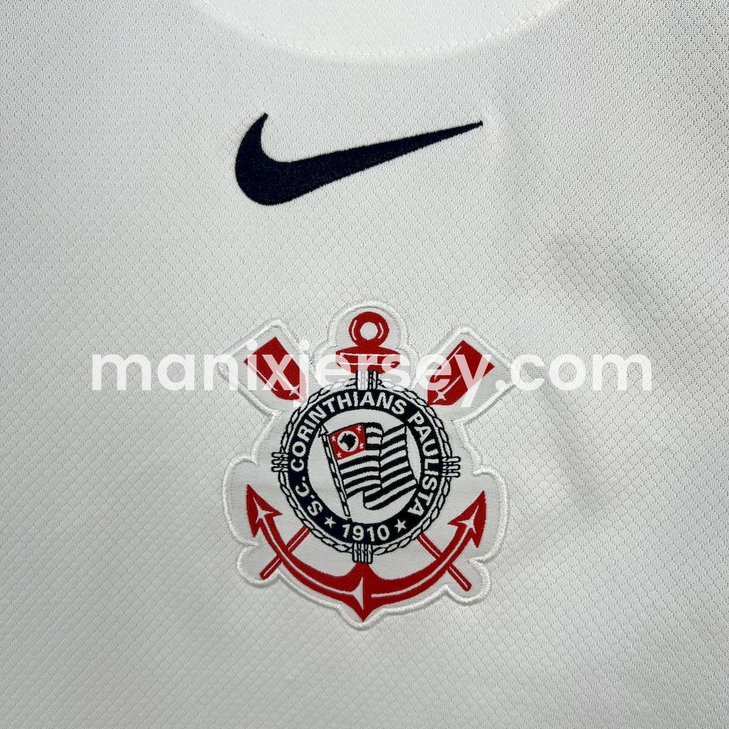 Corinthians 2025-26 Home Unsponsored Jersey - Fans Version - UnitedFutballJersey