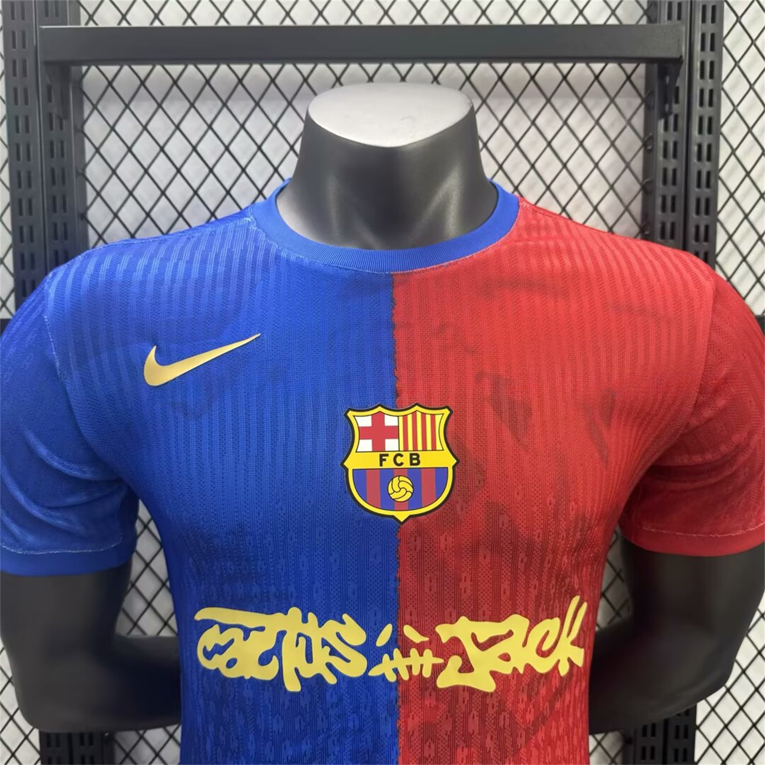 Barcelona x Travis Scott 25-26 Red & Blue Special Jersey - Player Version - UnitedFutballJersey