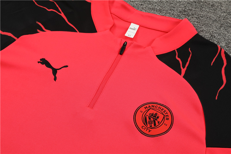 Manchester City 23-24 Long Sleeve Training Set - Orange Red - UnitedFutballJersey
