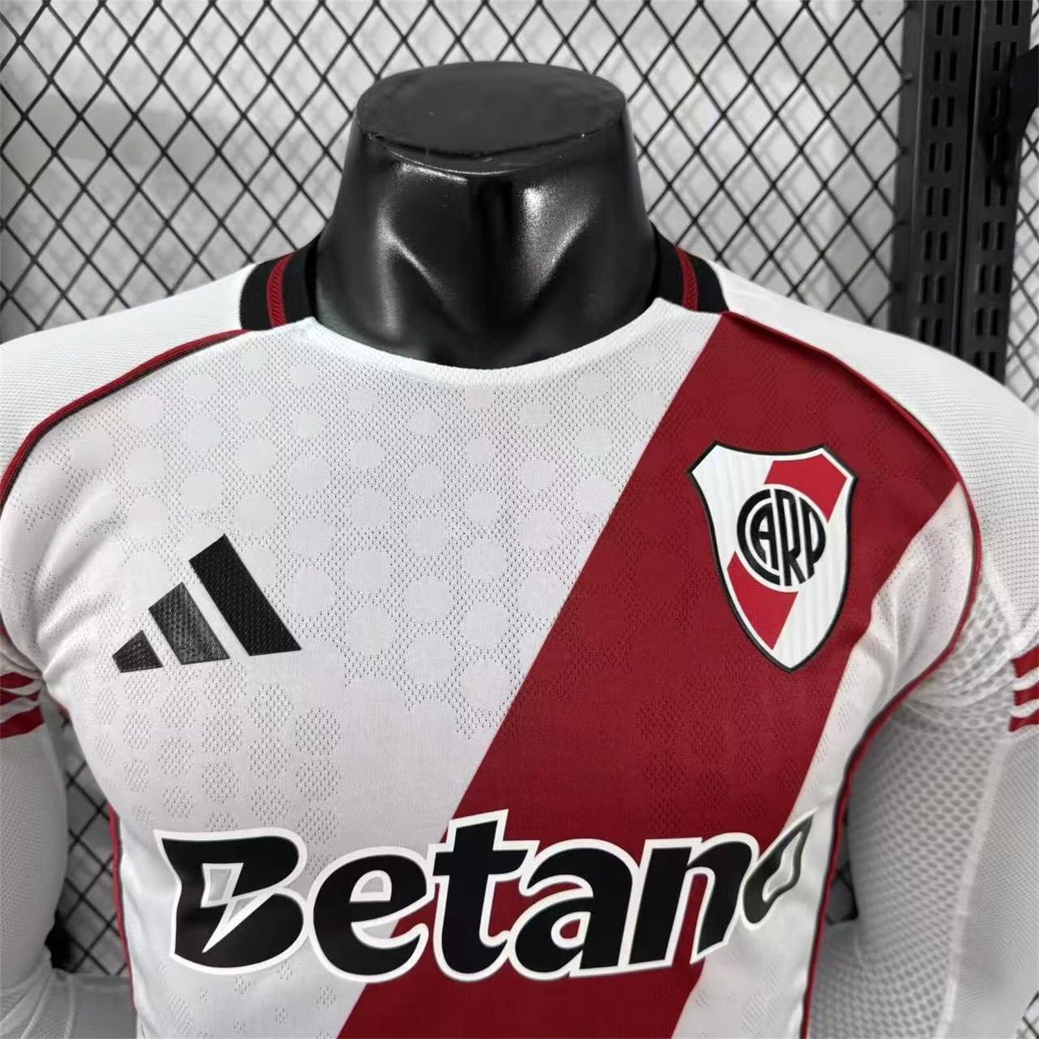 River Plate 25-26 Home Long Sleeves Jersey with New Sponsors - Player Version - UnitedFutballJersey
