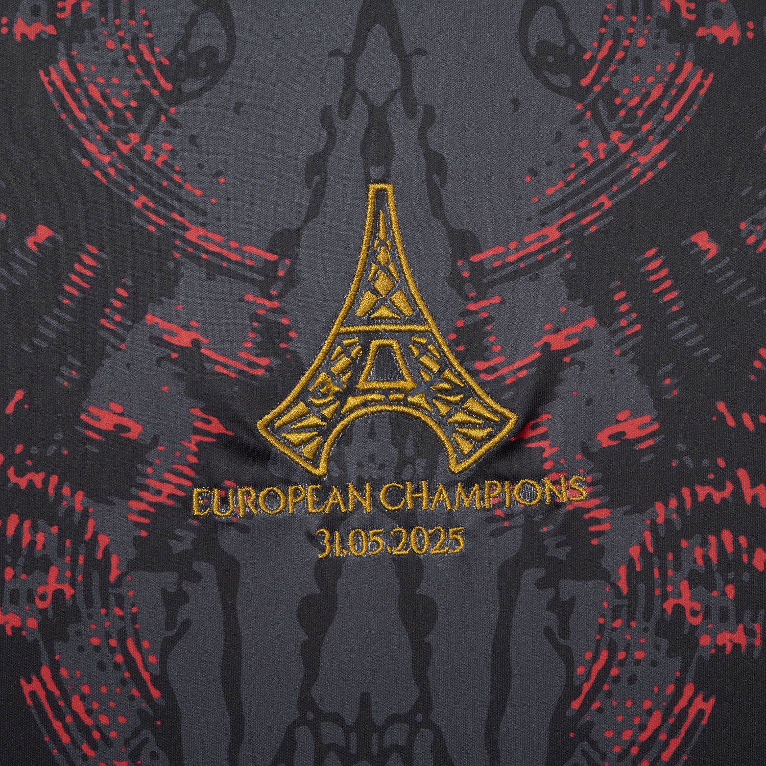 Paris Saint-Germain PSG 25-26 Champions League Commemorative Edition Black Red Eiffel Tower T-shirts - UnitedFutballJersey