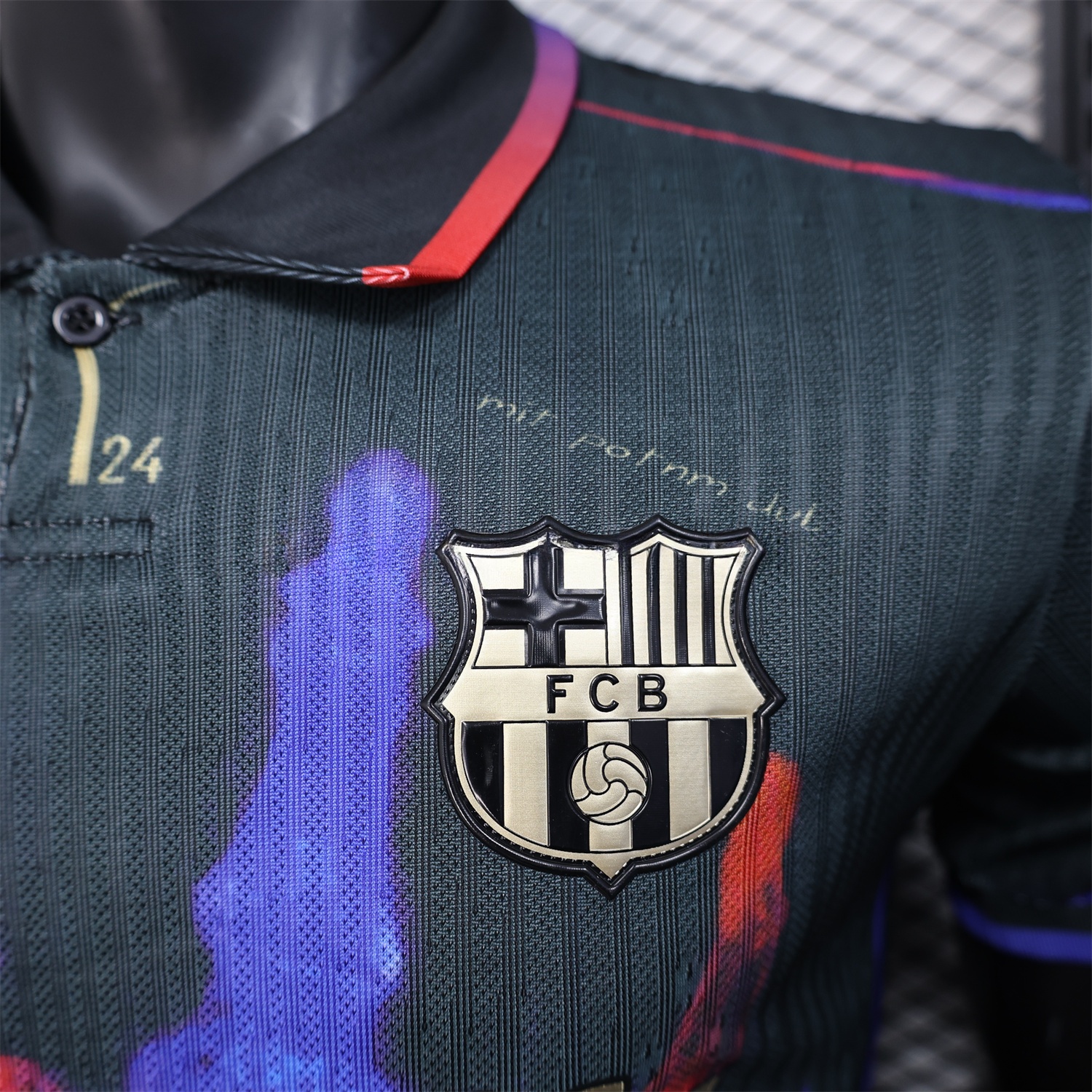 B.A.R.S.A 24-25 Red and Blue Hand Special Edition Jersey - Player Version - UnitedFutballJersey