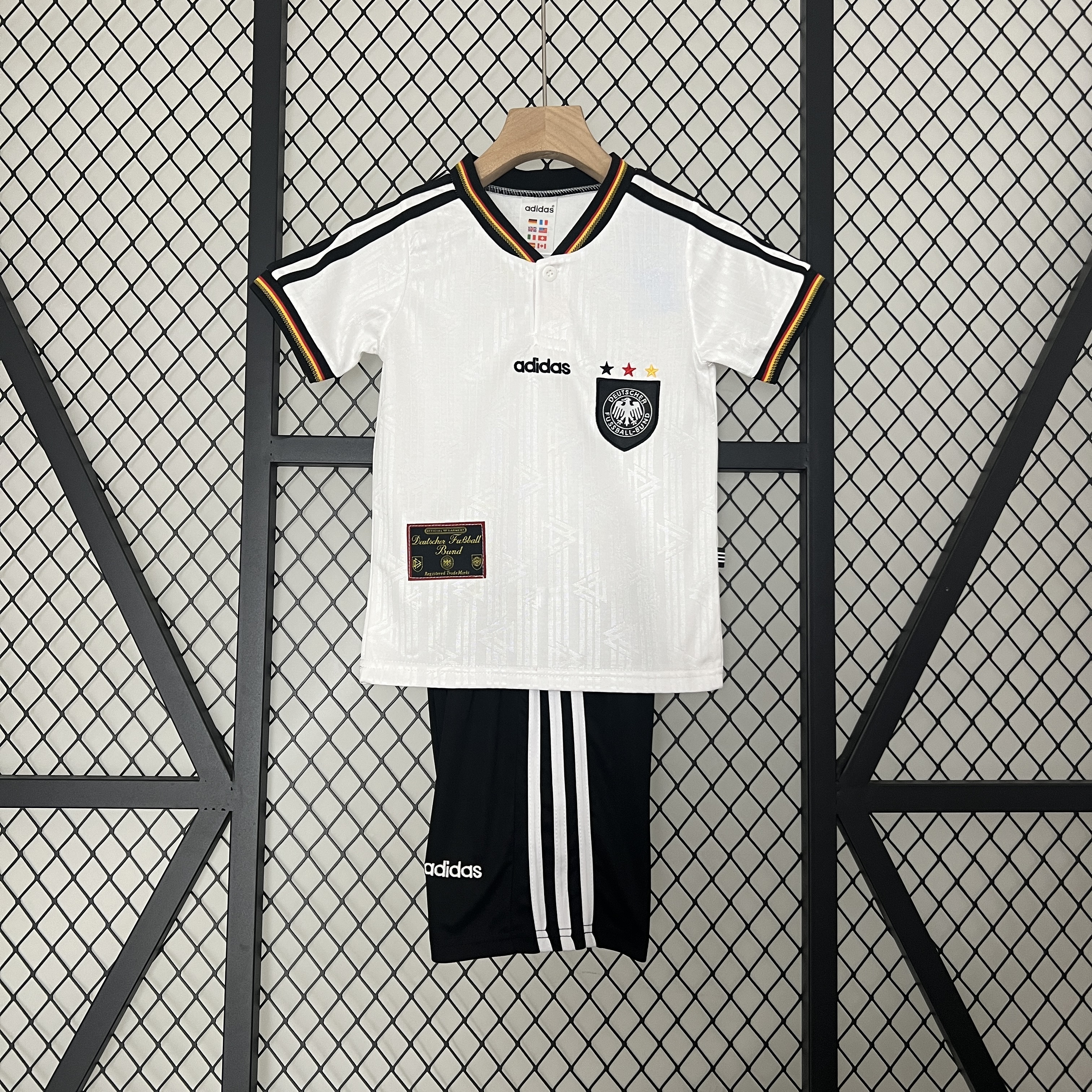 Retro Germany 1996 Home Stadium Kids Kit - UnitedFutballJersey
