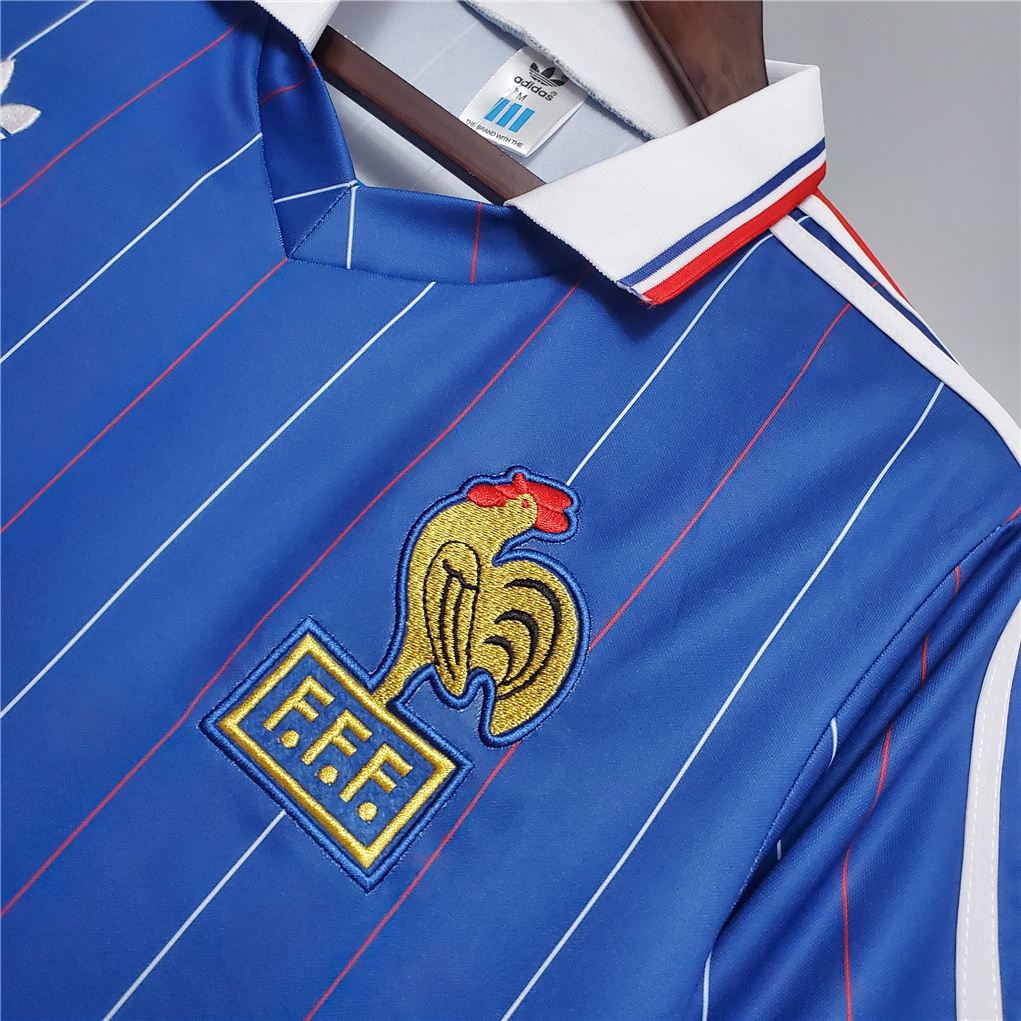 Retro France 1982 Home Stadium Jersey - UnitedFutballJersey