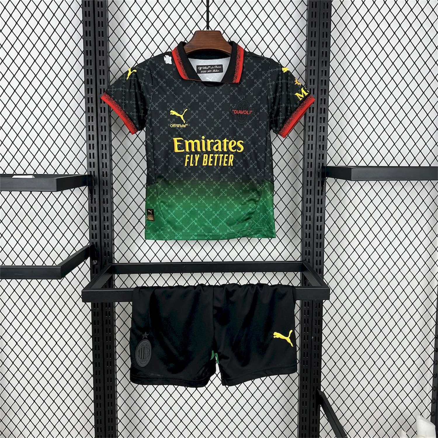 AC Milan 24-25 Fourth “Diavoli” Special Edition Kids Kit - UnitedFutballJersey