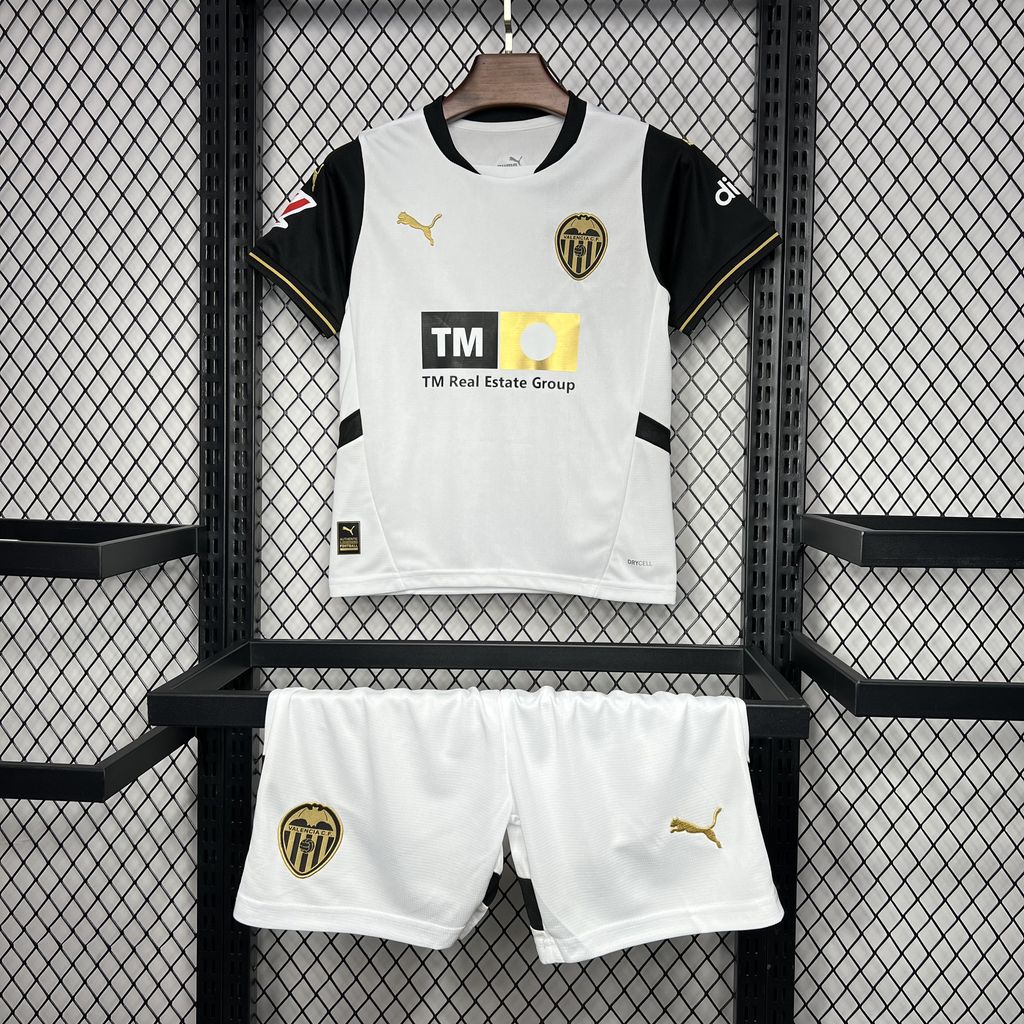 Valencia 24-25 Home Stadium Kids Kit - UnitedFutballJersey