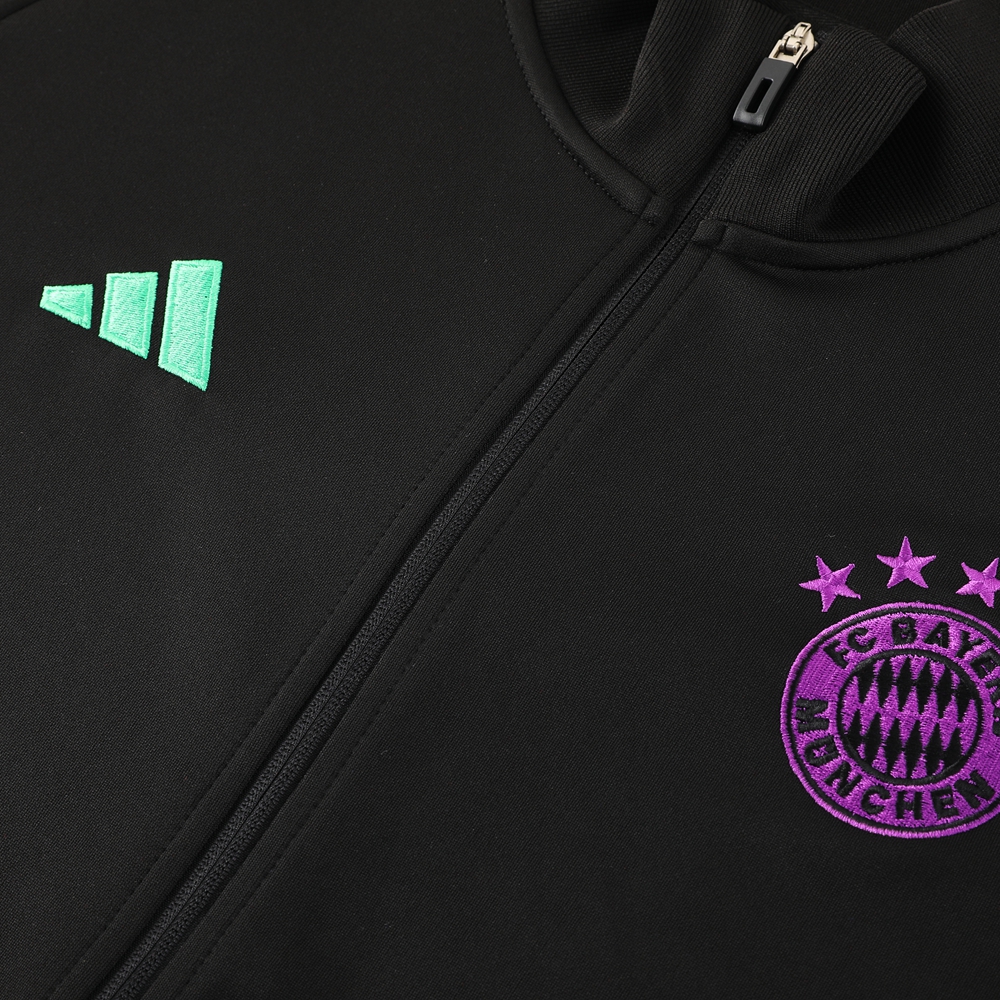 Bayern Munich 23-24 Jacket Training Tracksuit - Black - UnitedFutballJersey