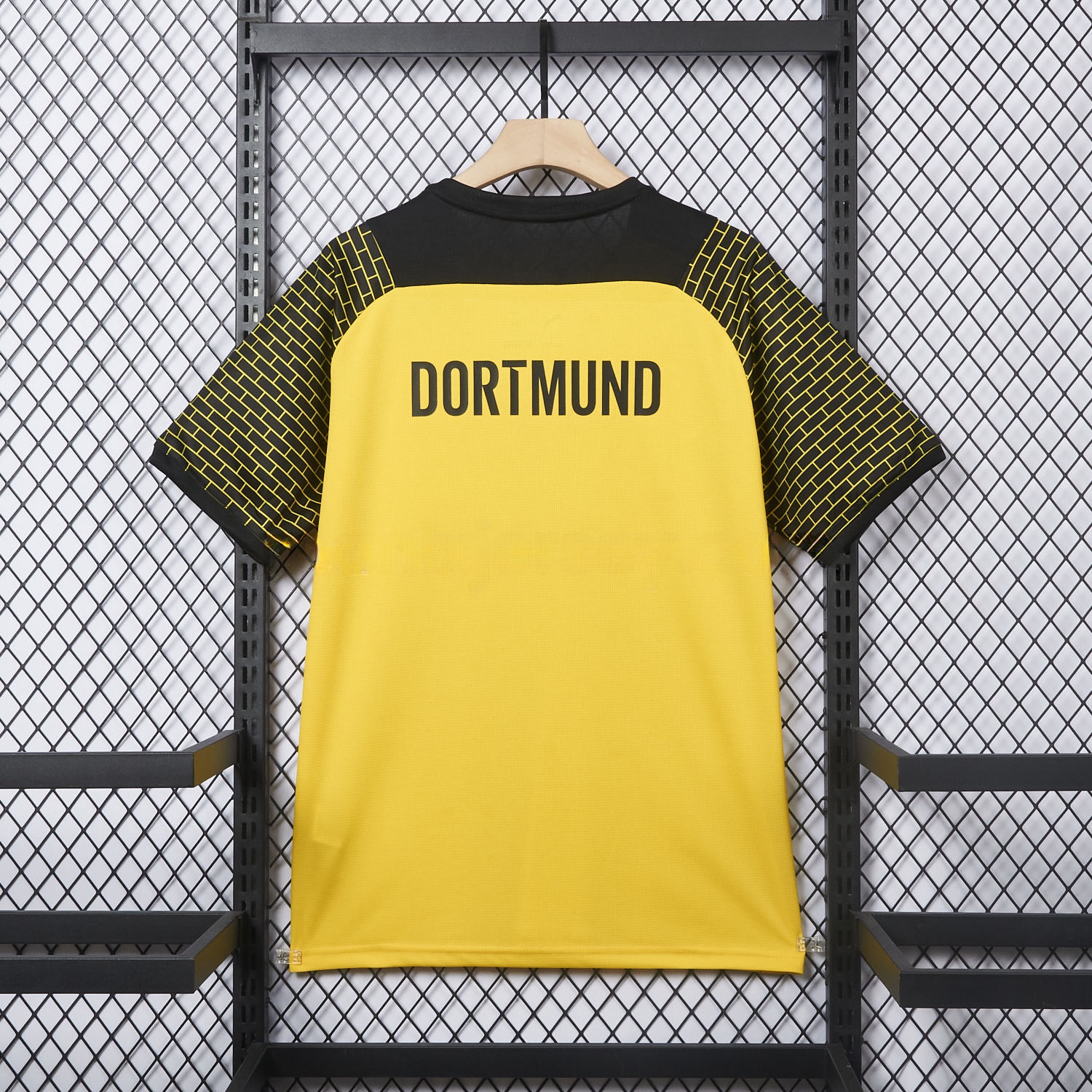 Dortmund 25-26 Pre-Match Training Yellow Brickwork Pattern Jersey - Fans Version - UnitedFutballJersey