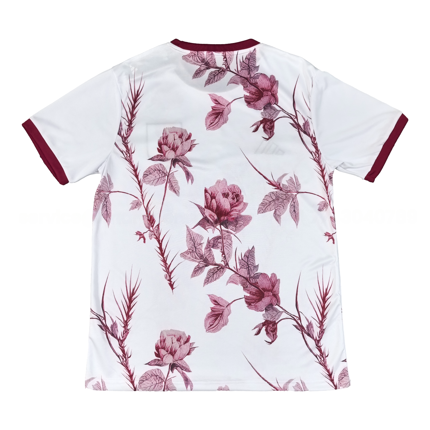 Japan 25-26 Red Flowers White Jersey - Fans Version - UnitedFutballJersey