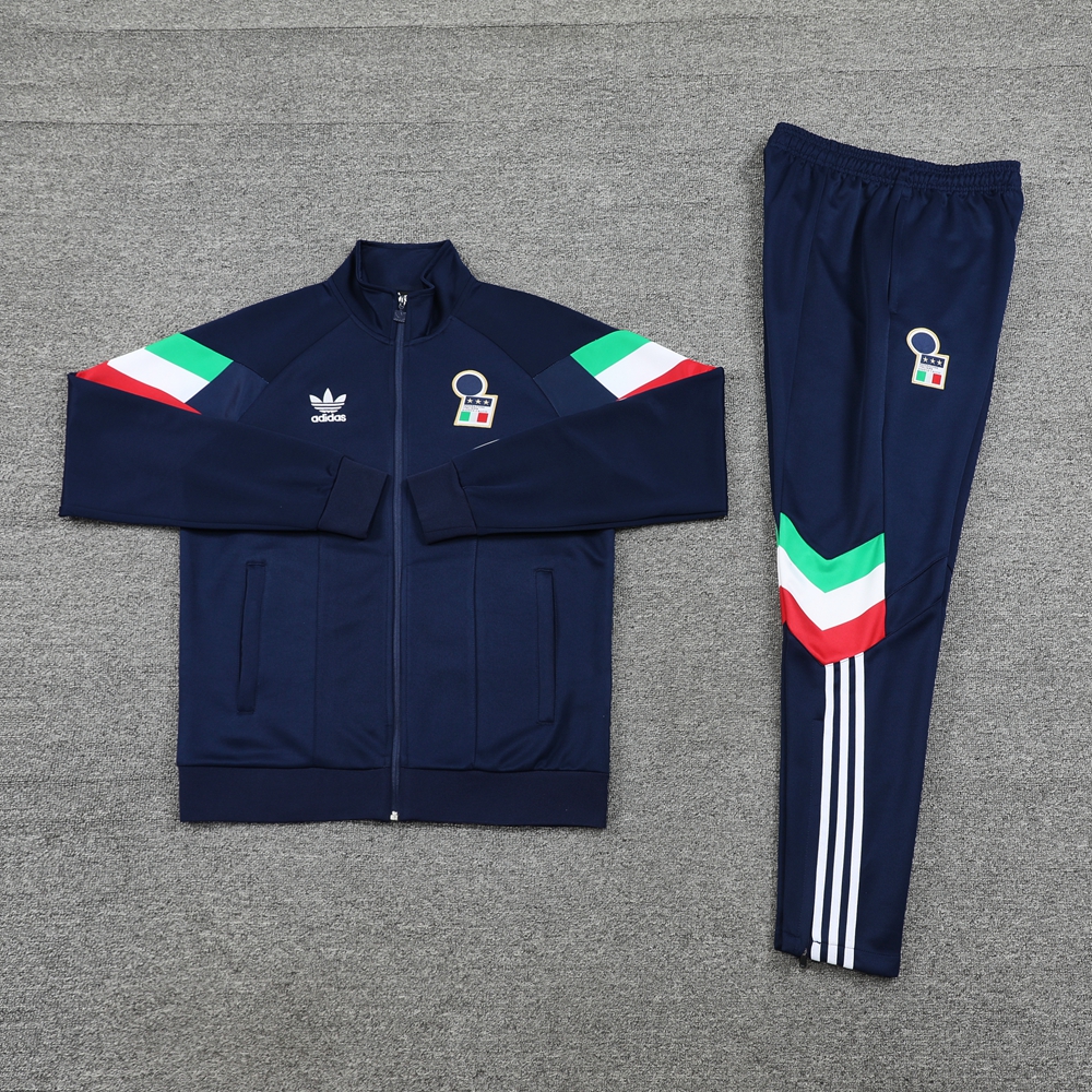 Italy 24-25 Training Hoodie Set - Royal Blue Hoodie and Pants - UnitedFutballJersey