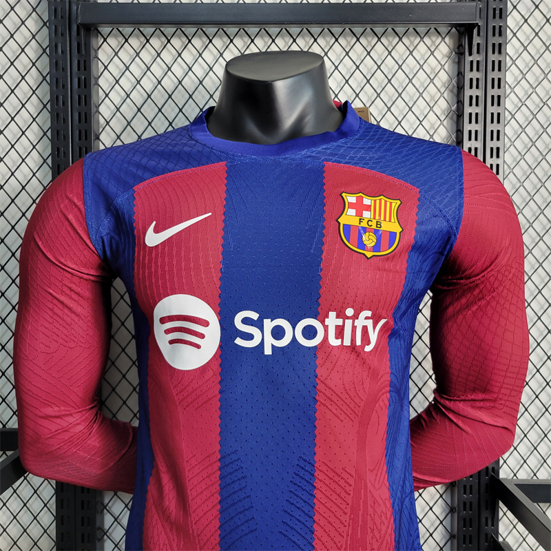 B.A.R.S.A 23-24 Home Long sleeve Jersey - Player Version - UnitedFutballJersey